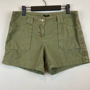 J. Crew City Fit 100% Cotton Green Shorts Women’s Size 6